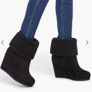 Cameron Sherpa Wedge Bootie